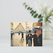 Caillebotte - Parijs op een regenachtige dag Briefkaart (Staand voorkant)