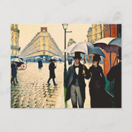 Caillebotte - Parijs op een regenachtige dag Briefkaart