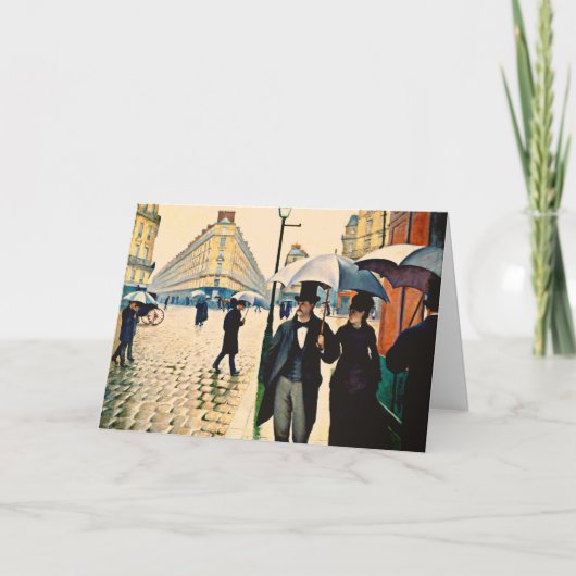 Caillebotte - Parijs op een regenachtige dag, Kaart (Voorkant)