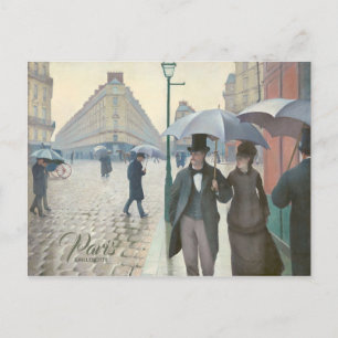 Caillebotte Paris street bij regenachtig weer CC07 Briefkaart