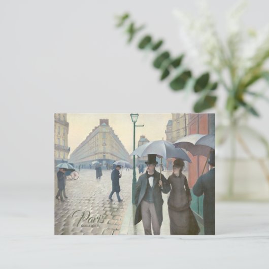Caillebotte Paris street bij regenachtig weer CC07 Briefkaart (Staand voorkant)