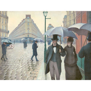 Caillebotte Paris street bij regenachtig weer CC07 Poster