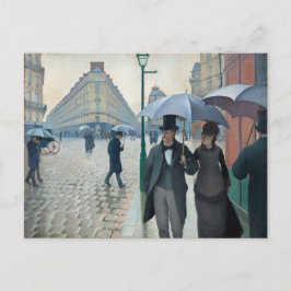 Caillebotte Paris Street Rainy Day Painting Briefkaart