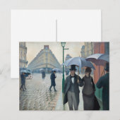 Caillebotte Paris Street Rainy Day Painting Briefkaart (Voorkant / Achterkant)