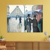 Caillebotte Paris Street Rainy Day Painting Canvas Afdruk (Insitu (Woonkamer))