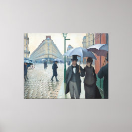 Caillebotte Paris Street Rainy Day Painting Canvas Afdruk