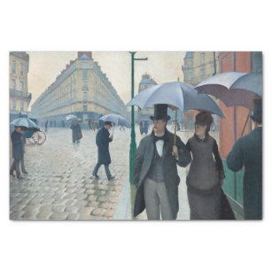 Caillebotte Paris Street Rainy Day Painting Tissuepapier
