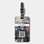 Caillebotte - Paris Street; Rainy Day - QR Code Bagagelabel (Voorkant verticaal)