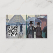 Caillebotte - Paris Street; Rainy Day - QR Code Visitekaartje (Voorkant)