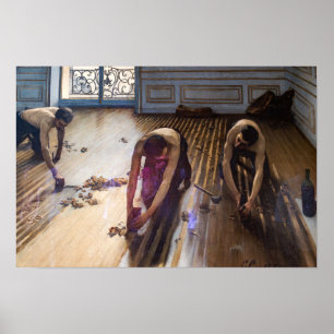 Caillebotte - Parquetvloer Afschavers 1875 Poster