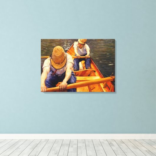 Caillebotte - roeiers canvas afdruk (Insitu (Houten vloer))