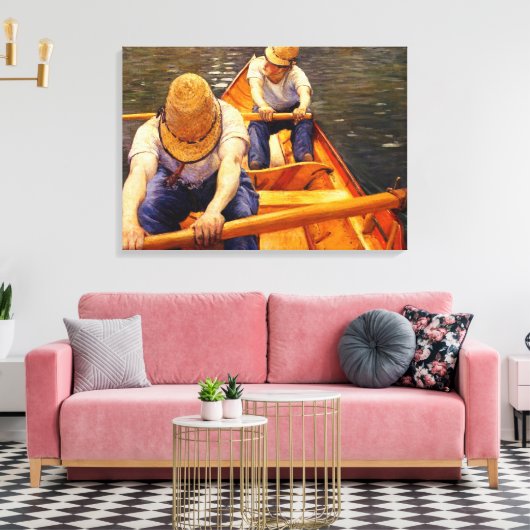 Caillebotte - roeiers canvas afdruk (Insitu (Woonkamer))