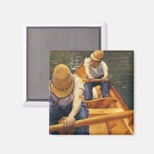 Caillebotte: Roeiers roeien op de Yerres Magneet (Voorkant / Achterkant)