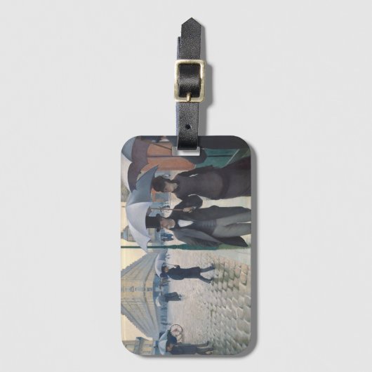 Caillebotte Rue de Paris, temps de pluie Bagagelabel (Voorkant (verticaal))