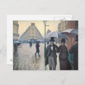 Caillebotte Rue de Paris, temps de pluie Briefkaart (Voorkant / Achterkant)