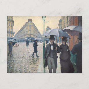 Caillebotte Rue de Paris, temps de pluie Briefkaart