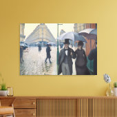 Caillebotte Rue de Paris, temps de pluie Canvas Afdruk (Insitu (Woonkamer))