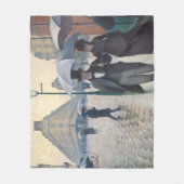 Caillebotte Rue de Paris, temps de pluie Fleece Deken (Voorkant)