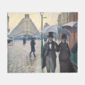 Caillebotte Rue de Paris, temps de pluie Fleece Deken (Voorkant (Horizontaal))