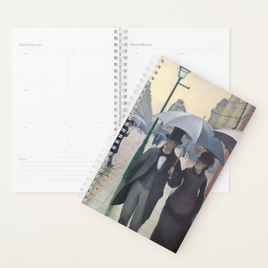 Caillebotte Rue de Paris, temps de pluie Planner (Display)