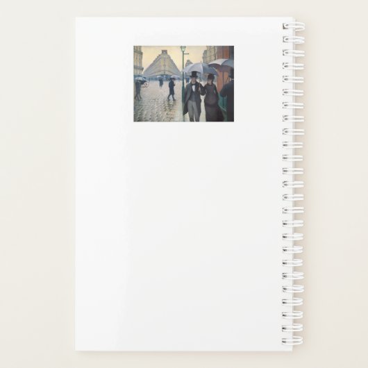 Caillebotte Rue de Paris, temps de pluie Planner (Achterkant)