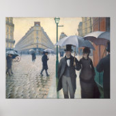 Caillebotte Rue de Paris, temps de pluie Poster (Voorkant)