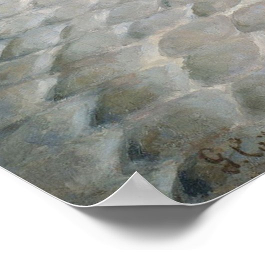 Caillebotte Rue de Paris, temps de pluie Poster (Hoek)