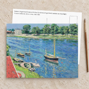 Caillebotte - Seine bij Argenteuil, Aangemeerde bo Briefkaart