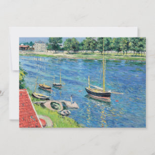 Caillebotte - Seine bij Argenteuil, Aangemeerde bo Kaart