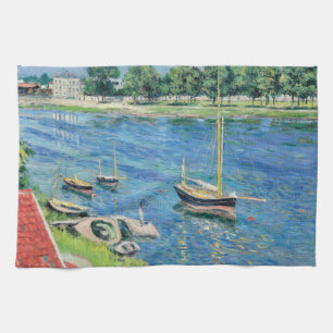 Caillebotte - Seine bij Argenteuil, Aangemeerde bo Theedoek