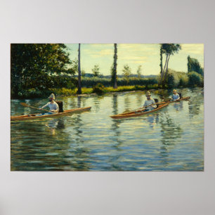 Caillebotte - Varend op de Yerres Poster