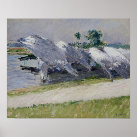 Caillebotte - Wasmiddel aan de waslijn Poster (Voorkant)