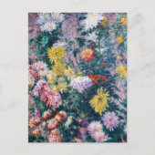 Caillebotte - Witte en Gele Chrysanten Briefkaart (Voorkant)