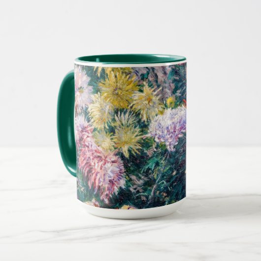 Caillebotte - Witte en gele chrysanten Mok (Voorkant links)