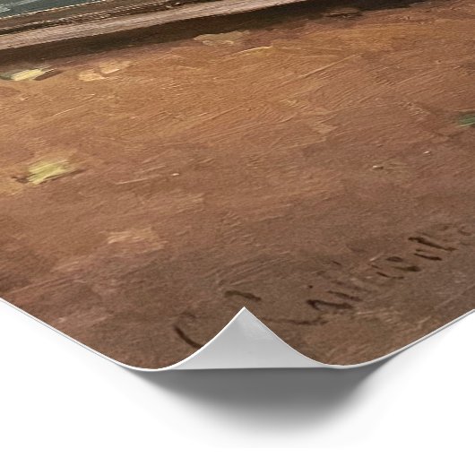 Caillebotte - Yerres Pluie Poster (Hoek)