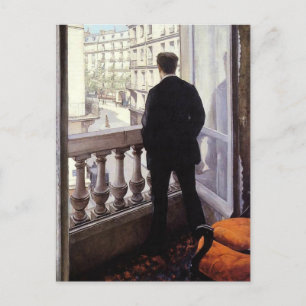 Caillebotte - Young Man at his Window Briefkaart