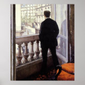 Caillebotte - Young Man at his Window Poster (Voorkant)