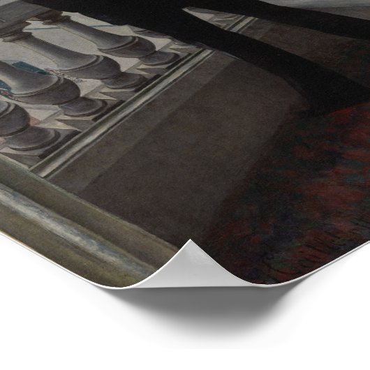 Caillebotte - Young Man at zijne Window (1876) Poster (Hoek)