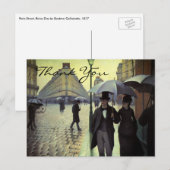 Caillebotte's Paris Street, Rainy Day Briefkaart (Voorkant / Achterkant)
