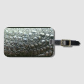 Caiman Alligator Skin-effect Wildlife Theme Bagagelabel (Voorkant (horizontaal))