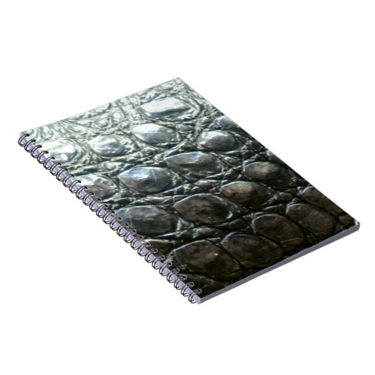 Caiman Crocodile Faux Alligator-Skin Design Notitieboek (Rechterzijde)