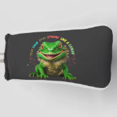 Caiman Golf Head Hoesje - Blijf kalm, blijf sterk Golfheadcover (Voorkant)