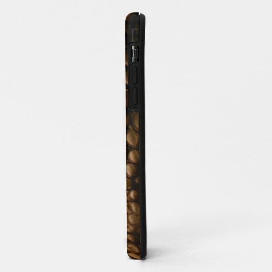 Caiman Krokodil Huid Reptiel-Effect Telefoon Case (Achterkant/links)