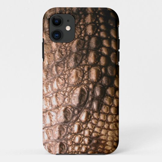 Caiman Krokodil Huid Reptiel-Effect Telefoon Case (Achterkant)