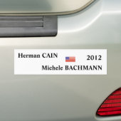 CAIN BACHMANN 2012 BUMPERSTICKER (Op auto)