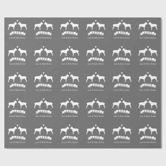 Cain Corso Silhouetten Koppel met Tekst Cadeaupapier (Vlak)