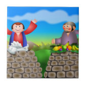 Cain en Abel Tegeltje (Voorkant)