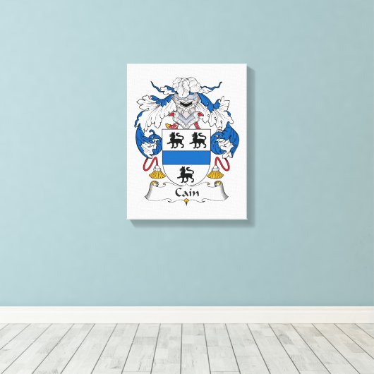 Cain Family Crest Canvas Afdruk (Insitu (Houten vloer))