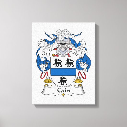 Cain Family Crest Canvas Afdruk (Voorkant)