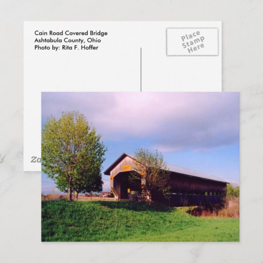 Cain Road Covered Bridge Briefkaart (Voorkant / Achterkant)